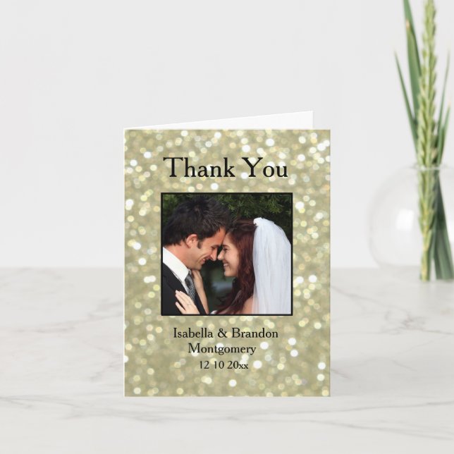 Glamourous Gold Thank You Card (Front)