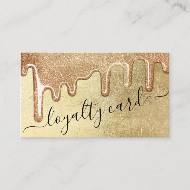 Glamourous Gold Thick Glitter Drips Loyalty (Front)