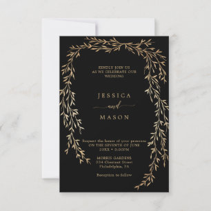 Glamourous Gold Wedding Invitations