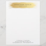 Glamourous Gold White Modern Elegant Template Letterhead<br><div class="desc">Glamourous Gold White Modern Elegant Template Letterhead.</div>