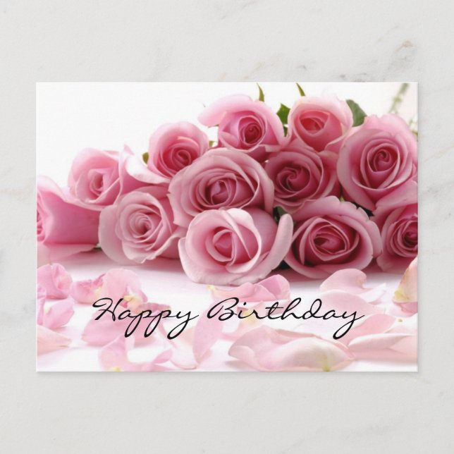 Glamourous Happy Birthday Postcard (Front)
