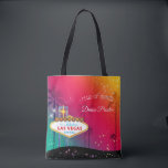 Glamourous Las Vegas Wedding Maid of Honour Tote Bag<br><div class="desc">Glamourous Las Vegas sign, tall palm trees and twinkling stars illustrated on custom Maid of Honour Gift Bags. Lovely gift items you can fully customize with your own text. ((You can find the matching wedding essentials & favours in this store, Bridal Heaven. Contact ujean4791@gmail.com for custom work and/or coordinating wedding...</div>