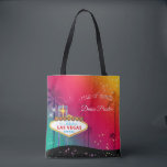 Glamourous Las Vegas Wedding Maid of Honour Tote Bag<br><div class="desc">Glamourous Las Vegas sign, tall palm trees and twinkling stars illustrated on custom Maid of Honour Gift Bags. Lovely gift items you can fully customize with your own text. ((You can find the matching wedding essentials & favours in this store, Bridal Heaven. Contact ujean4791@gmail.com for custom work and/or coordinating wedding...</div>