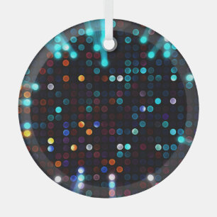 Glamourous Lights: Abstract Fashion Wallpaper Glass Ornament