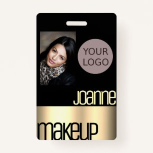 Glamourous Luxury Elegant Beauty Salon Rose Gold Badge