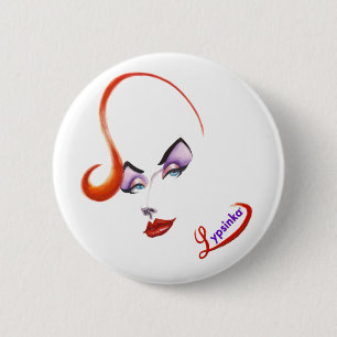 Glamourous Lypsinka Button! 2 Inch Round Button