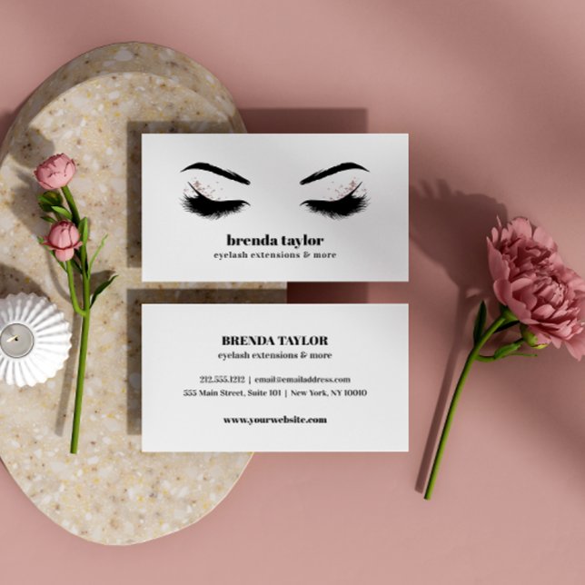 Glamourous Makeup Artist Eyelash  professional Business Card (Creator Uploaded)