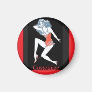 Glamourous Model Posing Thunder_Cove Magnet