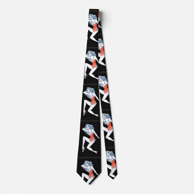 Glamourous Model Posing Thunder_Cove Tie (Front)
