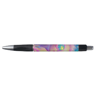 Glamourous Neon Woman with Sparkling Glasses Pen