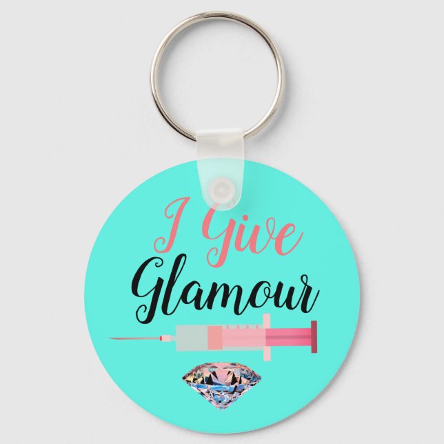 Glamourous nurse shot keychain (Front)