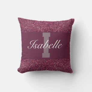 Glamourous personalised name pillow