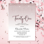 Glamourous Pink Diamonds Surprise 21st Birthday Invitation<br><div class="desc">Organize your surprise 21st birthday celebration and invite your friends and loved ones with this glamourous pink diamonds birthday party invitation.</div>