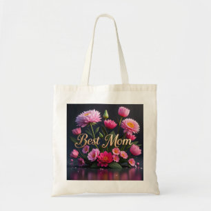 Glamourous Pink Flowers For Mom Tote Bag
