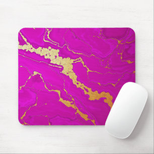 Glamourous Pink & Gold Marble Mouse Pad