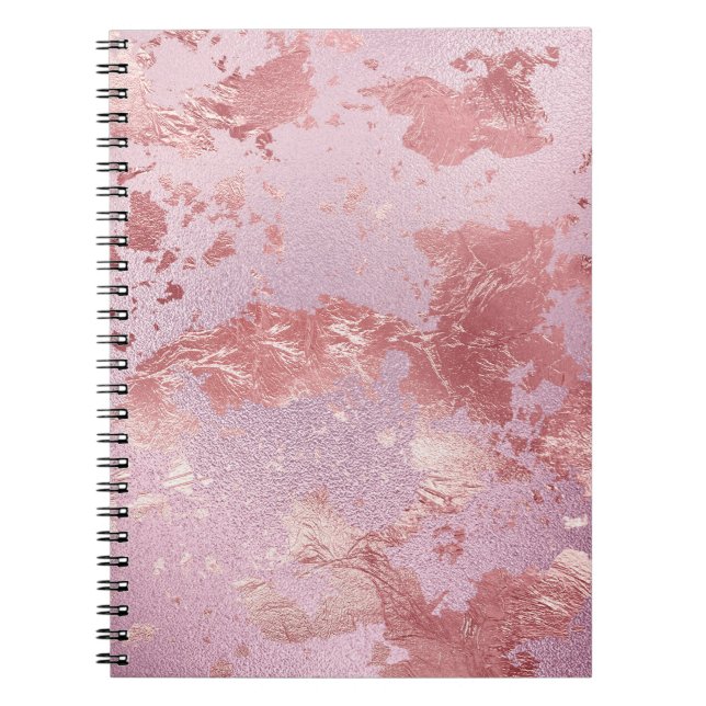 Glamourous Pink Sparkly Metallic Foil Notebook (Front)