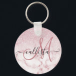 Glamourous Pink White Glitter Marble Gradient Ombr Keychain<br><div class="desc">This elegant and girly design perfect for the trendy and stylish fashionista. It features a faux printed pink sparkly glitter ombre gradient on top of a pink and white marble stone pattern background. It's glamourous, chic, luxurious, modern, and classy. ***IMPORTANT DESIGN NOTE: For any custom design request such as matching...</div>