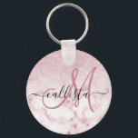 Glamourous Pink White Glitter Marble Gradient Ombr Keychain<br><div class="desc">This elegant and girly design perfect for the trendy and stylish fashionista. It features a faux printed pink sparkly glitter ombre gradient on top of a pink and white marble stone pattern background. It's glamourous, chic, luxurious, modern, and classy. ***IMPORTANT DESIGN NOTE: For any custom design request such as matching...</div>