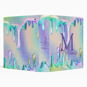 Glamourous Rainbow Holographic Drips Binder