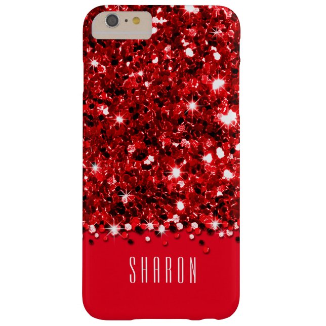 Glamourous Red Sparkly Glitter Confetti Case (Back)