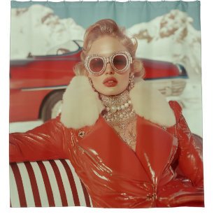 Glamourous Retro Winter Style in Alpine Setting
