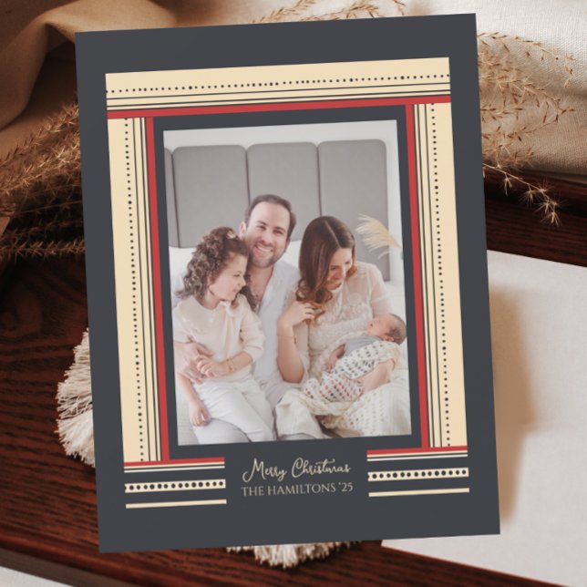Glamourous Ribbon Border African Christmas  Holiday Card (Creator Uploaded)