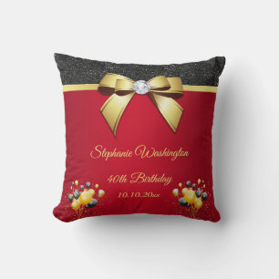 Glamourous, Romantic Elegance Birthday Party Throw Pillow