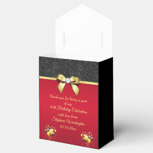 Glamourous, Romantic Elegance Birthday Thank You Favor Box