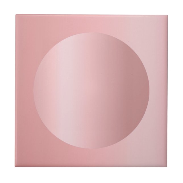 Glamourous Rose Gold Customizable Image Template Tile (Front)