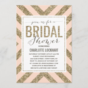 Glamourous Shimmer   Bridal Shower Invitation