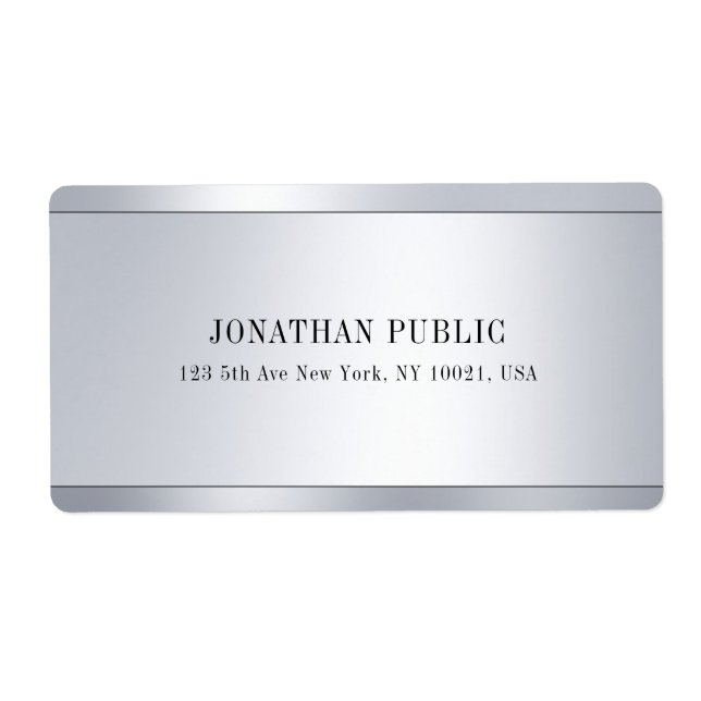 Glamourous Silver Look Elegant Modern Shipping (Front)