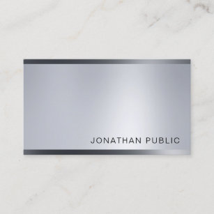 Glamourous Silver Look Lights Modern Professional Business Card
