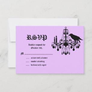 Glamourous Skeletons RSVP purple Card