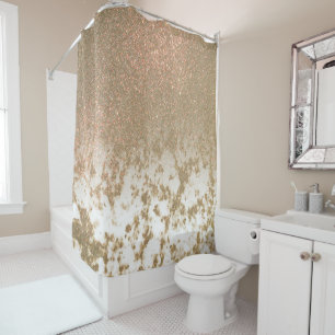 Glamourous Sparkly Gold Glitter Marble Ombre