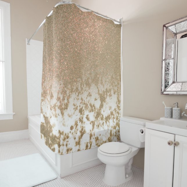 Glamourous Sparkly Gold Glitter Marble Ombre (In Situ)