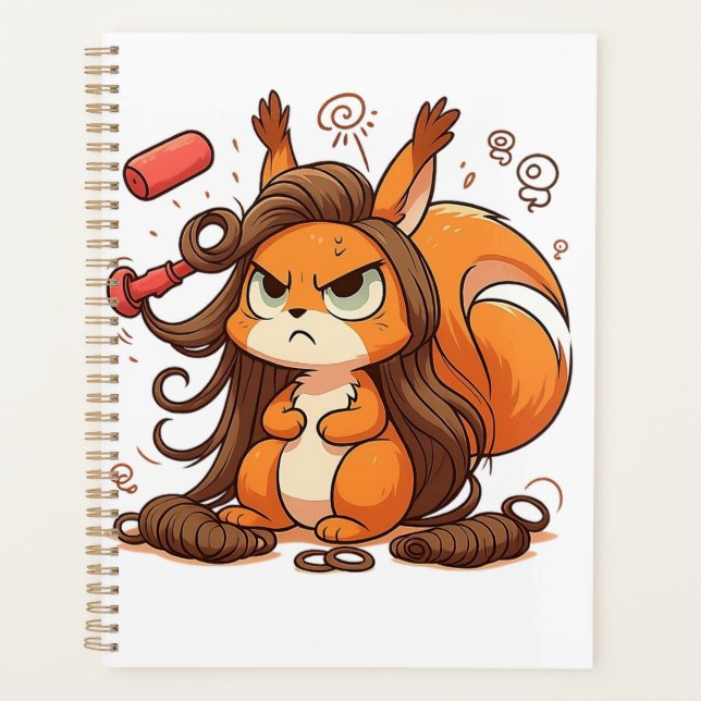 Glamourous Squirrel Hair Day Planner (Front)
