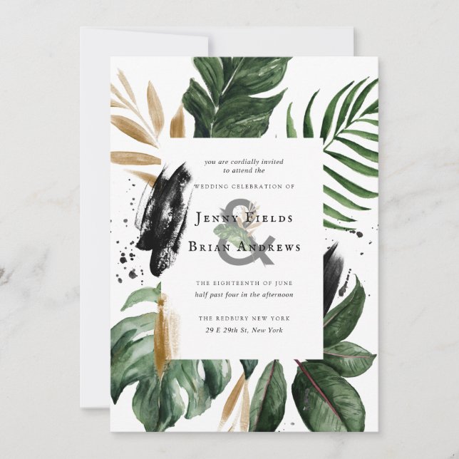 Glamourous Summer Greenery | Boho Botanical Weddin (Front)