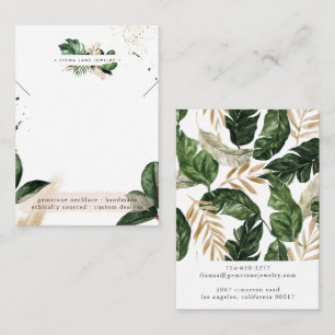 Glamourous Summer Greenery   Necklace Display Card