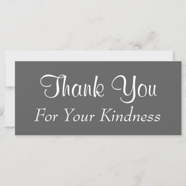 Glamourous "Thank You For Your Kindness" Card (Front)