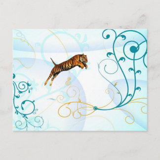 Glamourous tiger postcard