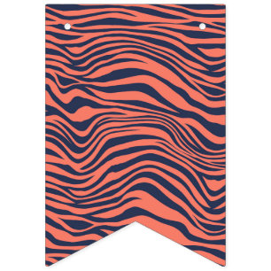 Glamourous Tiger Stripes Animal Print Bunting Flags