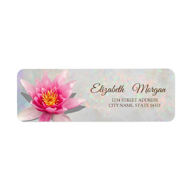 Glamourous Watercolor Lotus Opal Holographic (Front)