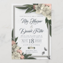 Glamourous White and Peach Floral Peonies