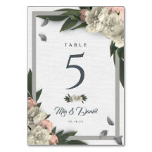 Glamourous White and Peach Floral Peonies