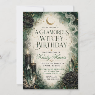 Glamourous Witchy Birthday Invitation