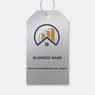 Glamour's Silver | Black and White Real Estate Gift Tags