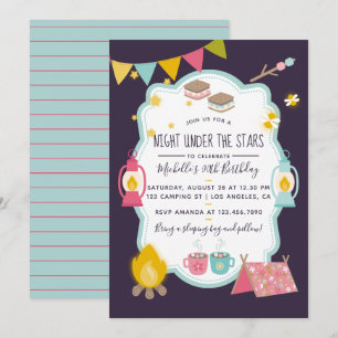 Glamping Birthday Party Invitation