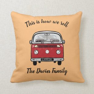 Glamping Camper accessories this is how we roll Throw Pillow