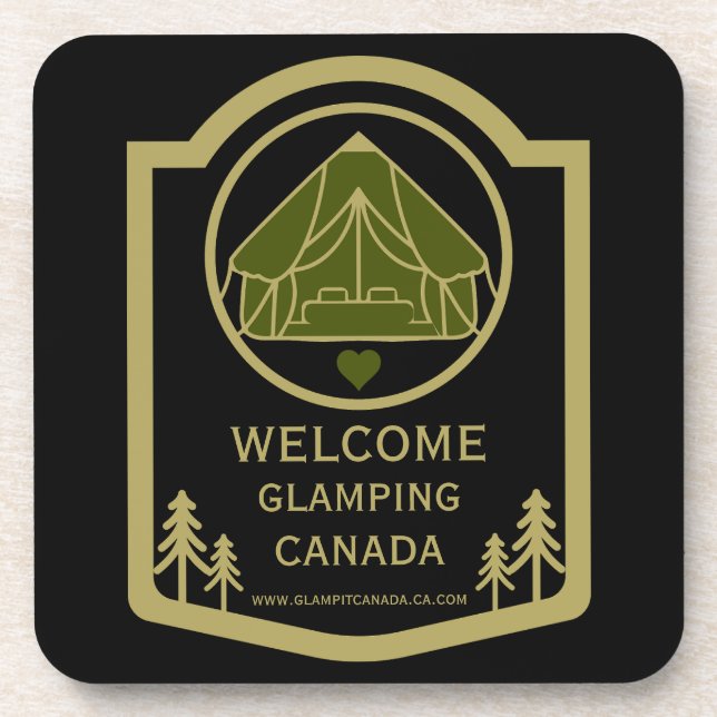 Glamping Canada Business Coaster (Front)