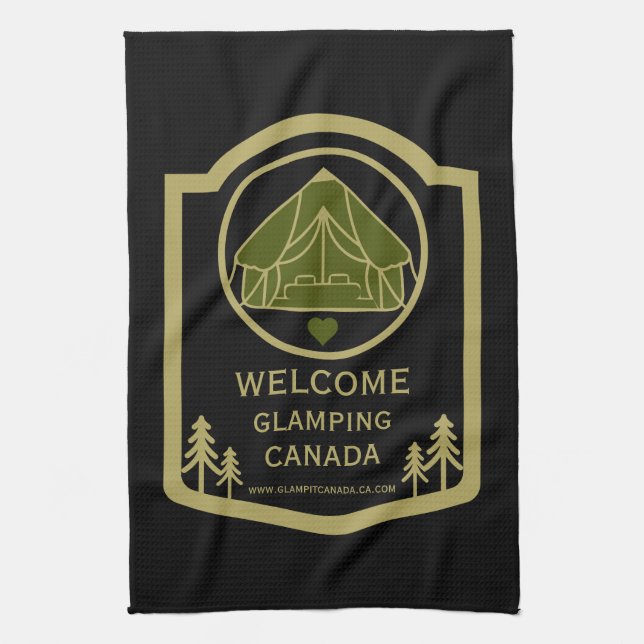 Glamping Canada Business Kitchen Towel (Vertical)